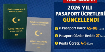 2026 Yılı Pasaport Harç, Defter ve Posta Ücretleri Açıklandı